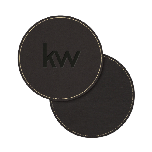 KW Leather Coaster