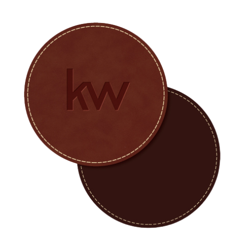 KW Leather Coaster