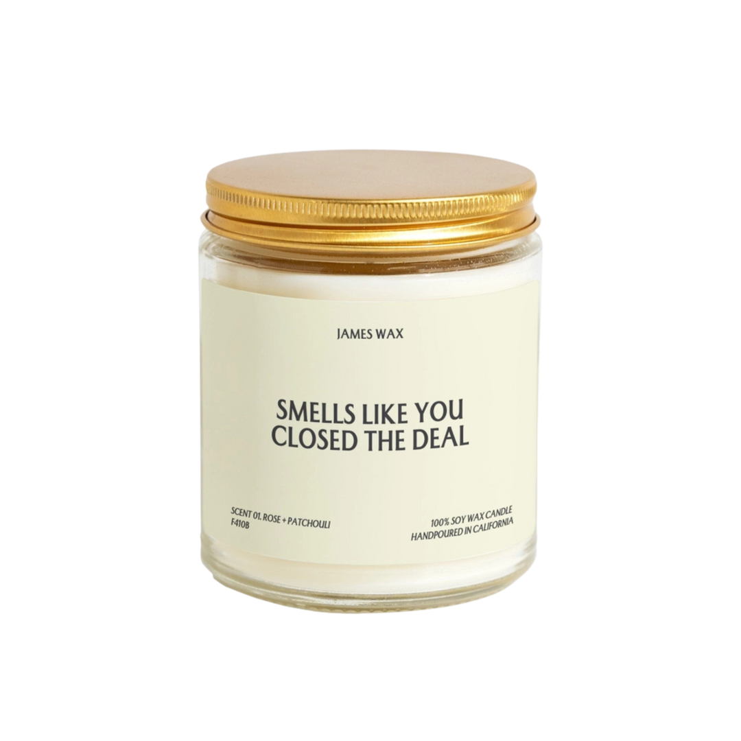 Cable Knit Blanket + Smells Like You Closed The Deal Candle