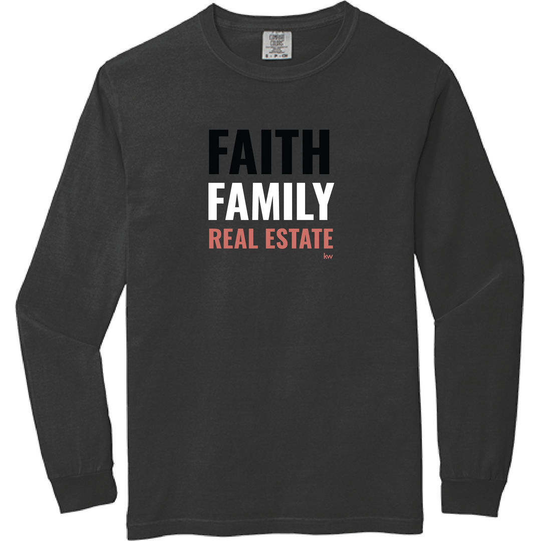 Graphite Faith. Family. Real Estate Long Sleeve