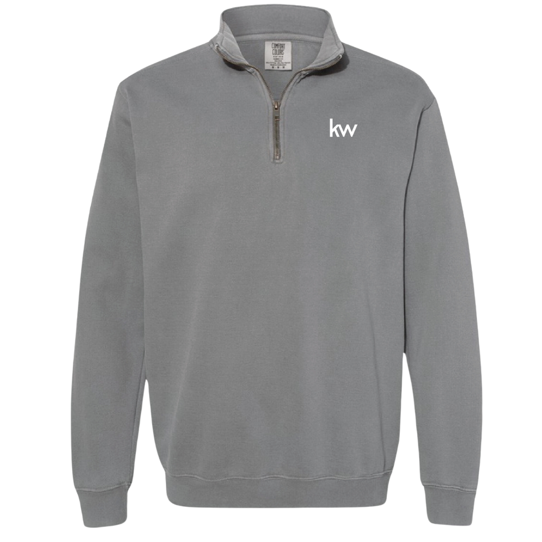 Gray KW 1/4 Zip Sweatshirt