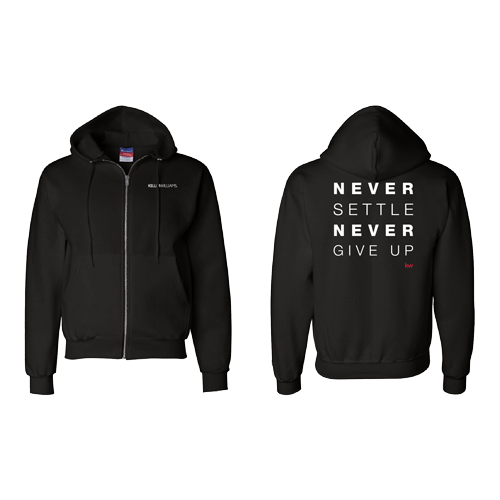 Champion PowerBlend | Never Settle. Never Give Up. | Full-Zip Hoodie