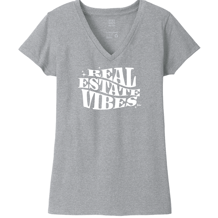 Women's Real Estate Vibes V-Neck T-Shirt