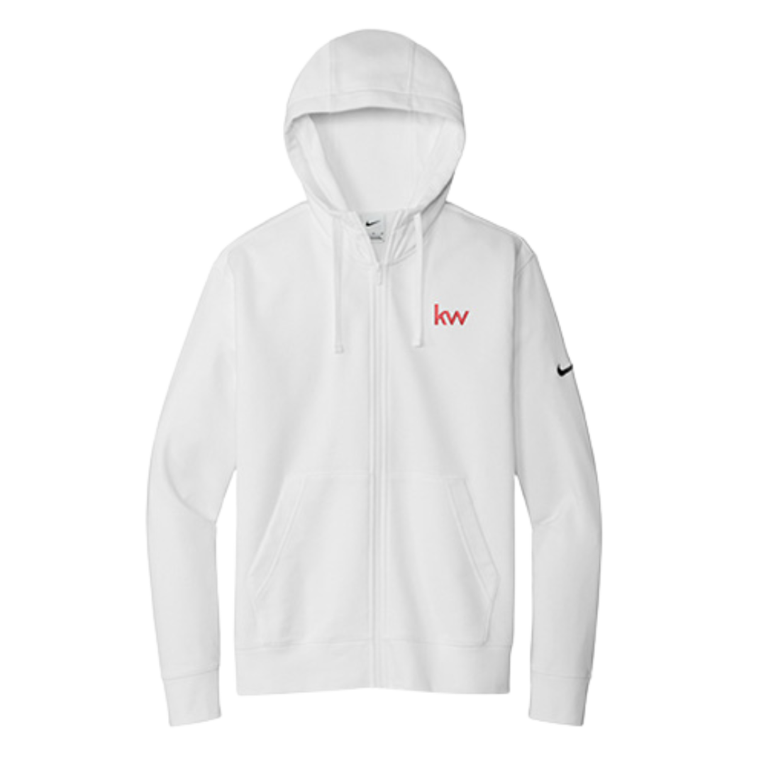 White KW Nike Fleece Full-Zip Hoodie