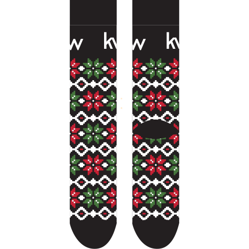 KW Snowflake Crew Sock