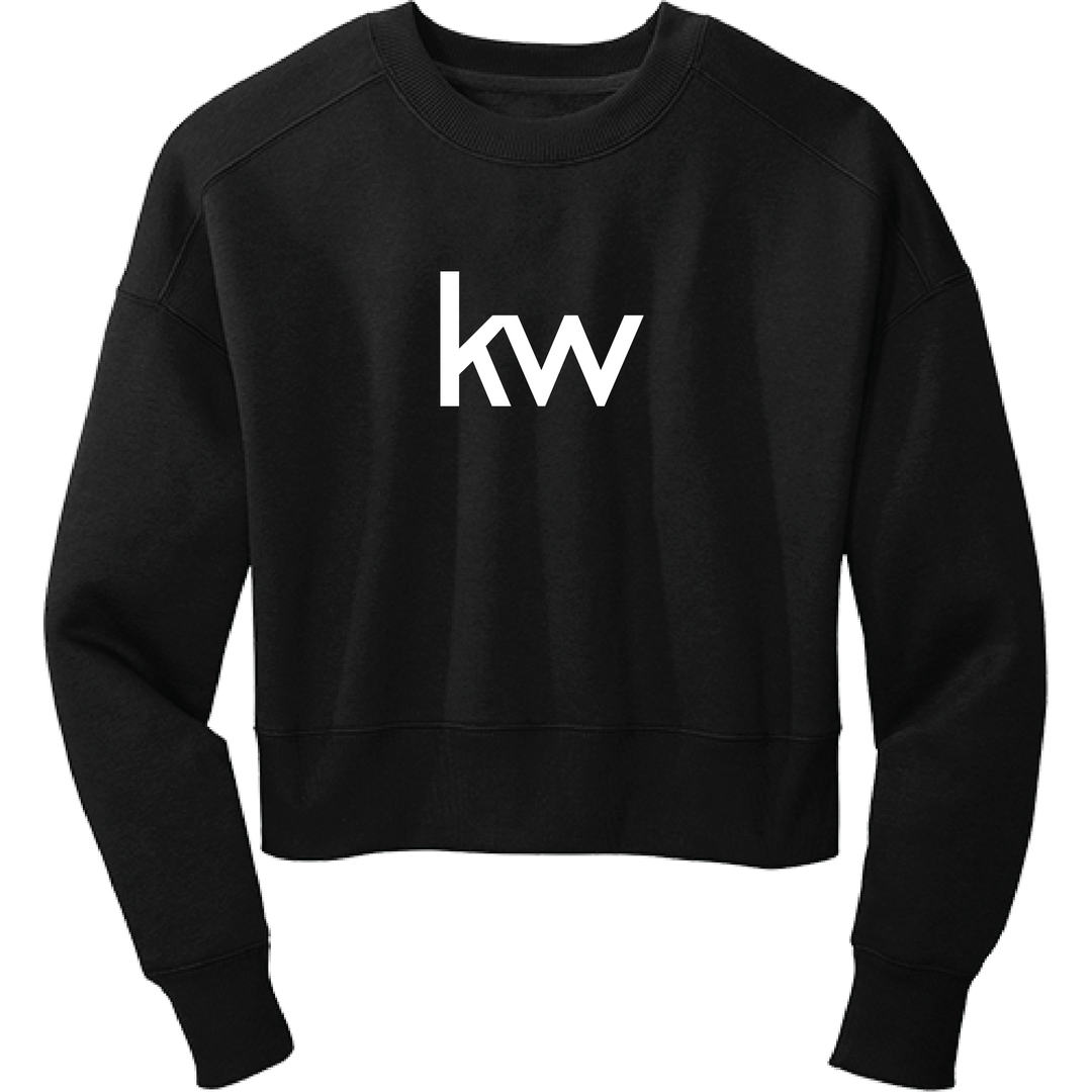 KW Women's Fleece Cropped Crewneck black