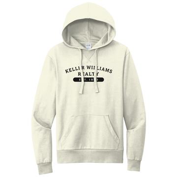 Beige hoodie with 'Keller Williams Realty' text on a white background