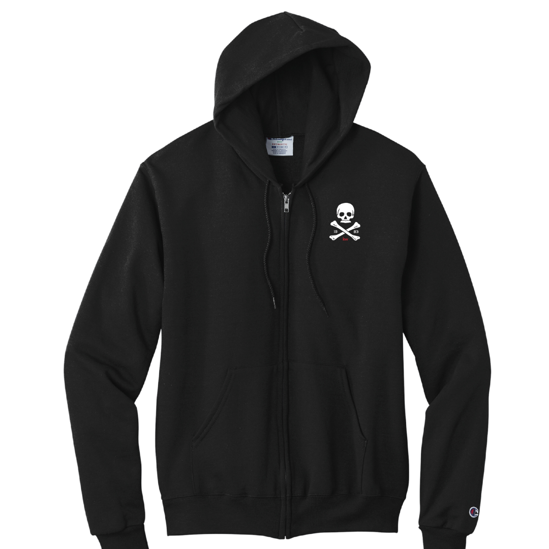 Black Pirate Champion Full-Zip Hoodie