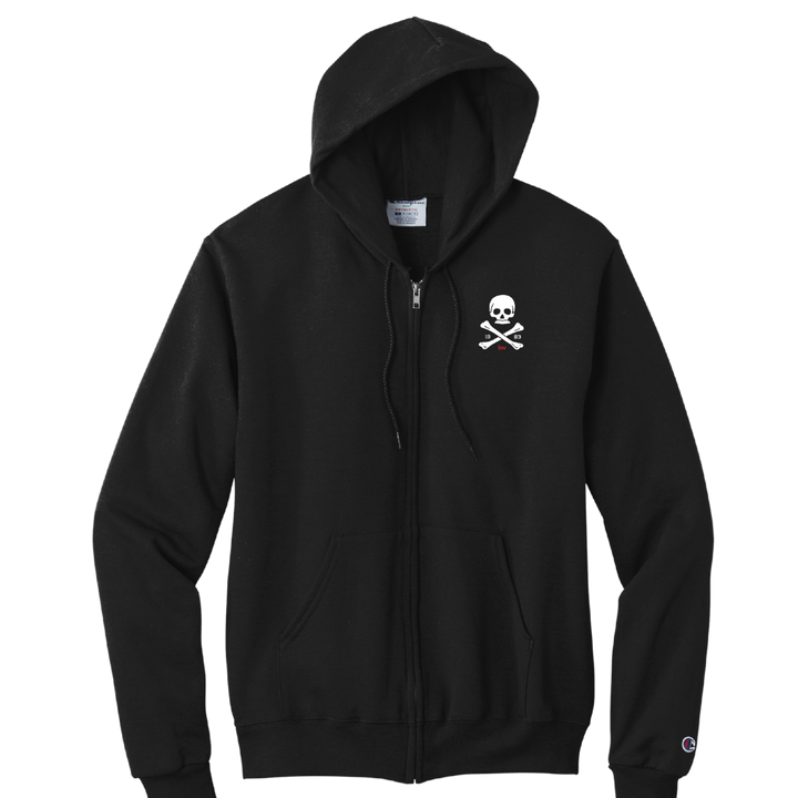 Black Pirate Champion Full-Zip Hoodie