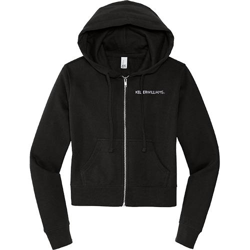 District Women's V.I.T. Fleece Full Zip Hoodie Black