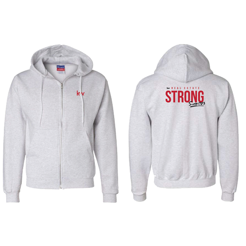 Grey Real Estate Strong Full-Zip Hoodie 2