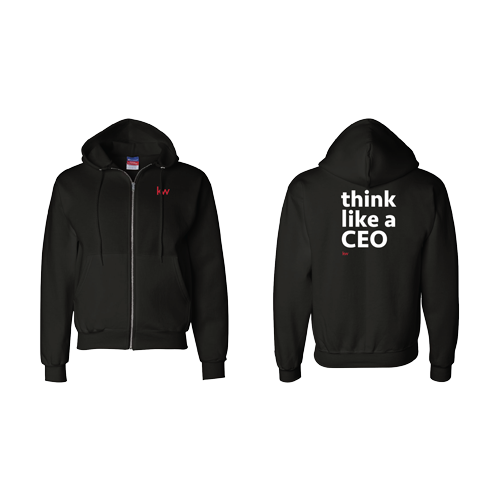 Black Think Like a CEO Full-Zip Hoodie 2