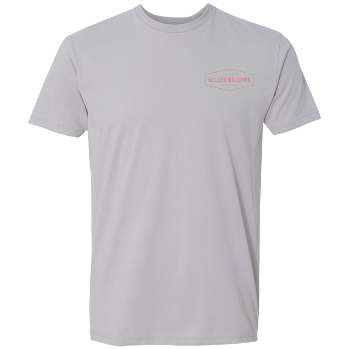 Light gray t-shirt with a small Keller Williams logo on the chest against a white background
