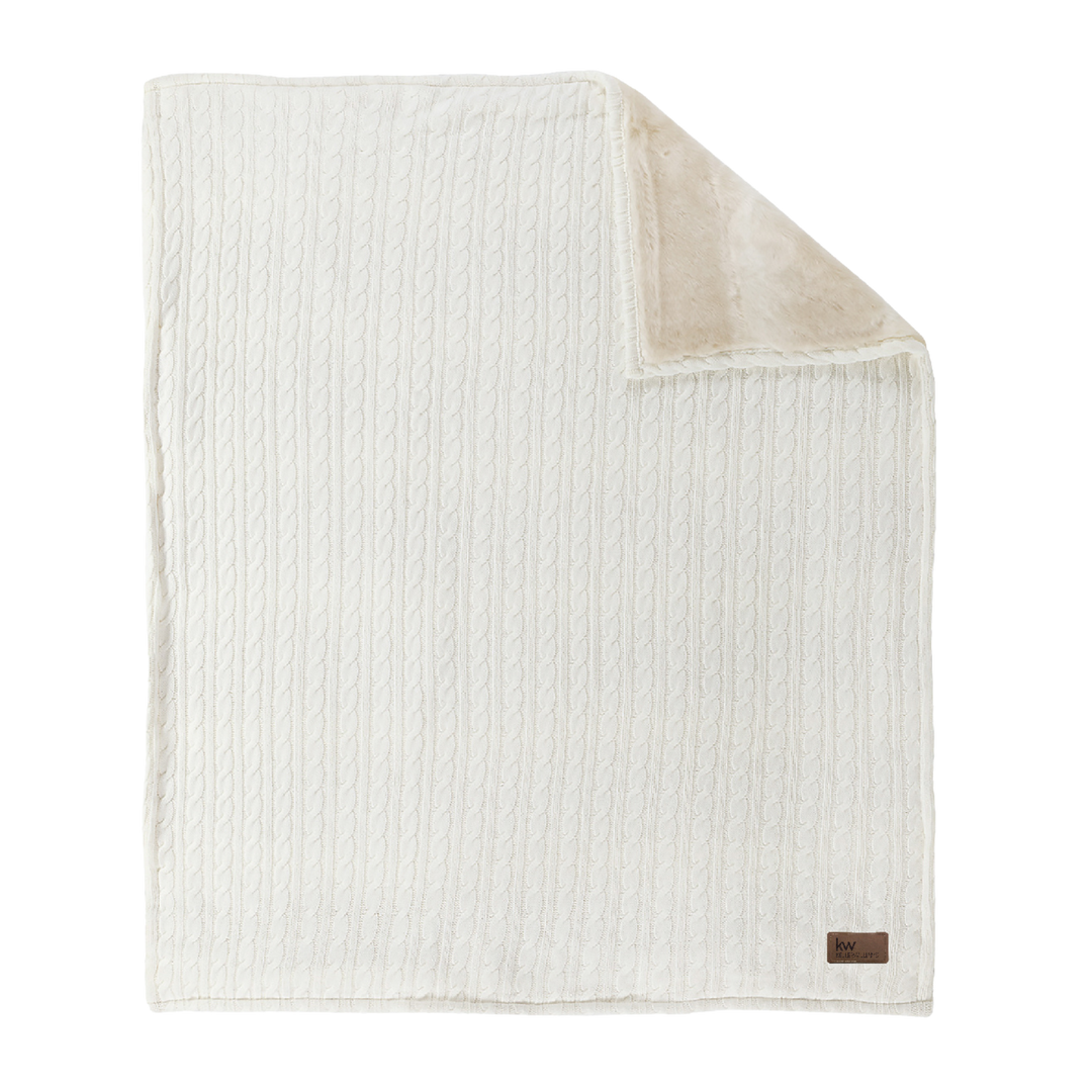 Cable Knit Blanket + Smells Like You Closed The Deal Candle